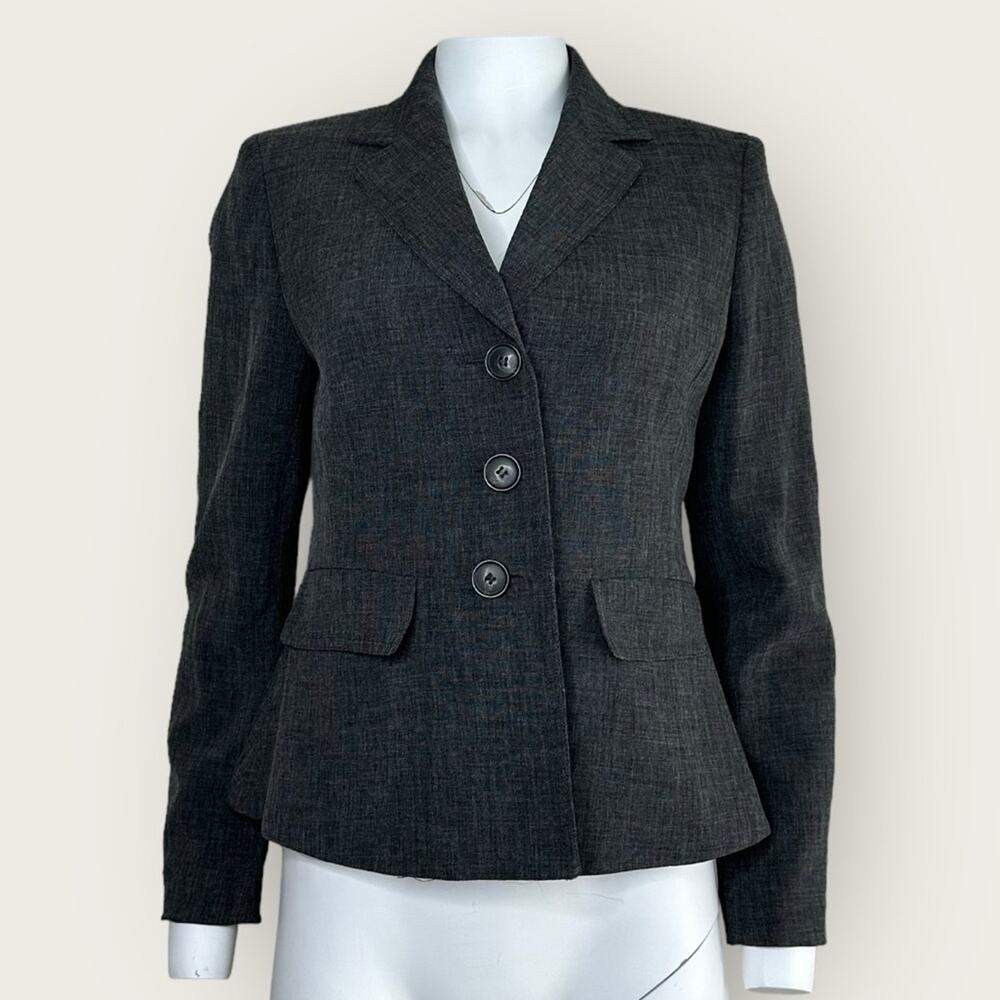 EUC | Kasper | 3-Button Blazer | Gray | Size 8